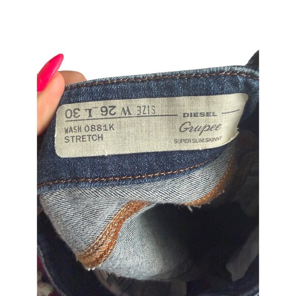 DIESEL Women’s Super Slim Skinny Jeans Size 26 X 30 - Picture 7 of 7